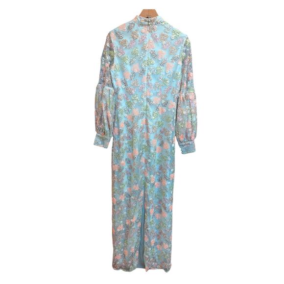 Alice McCall Celestial Gown Size AU12 / US8 – Sequin Floral Maxi Dress Pastel - Picture 6 of 8